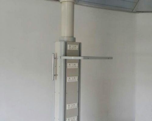 9080D OT Pendant Single Arm with Shelf & Drawer