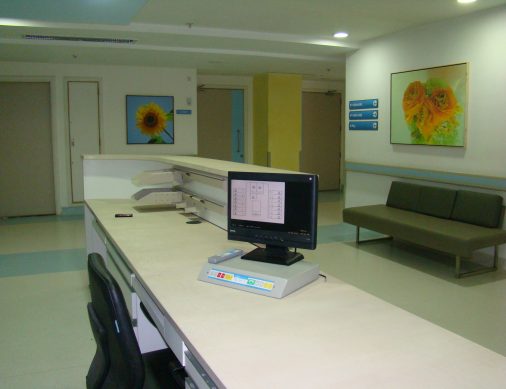 Nurse Station at a modern hospital in India Nurse Station at a modern hospital in India